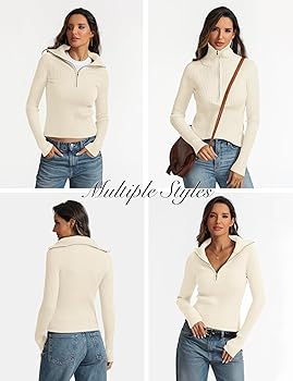 完売品【新品】ENFOLD V-NECK LAYERED PULLOVER Prettywear 2025 Women's Half Zipper Pullover Sweaters V Neck
